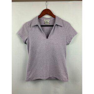 Old Navy Womens Stretch Polo Shirt M Purple